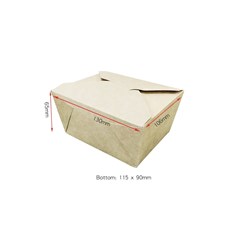 Kraft Takeaway Box- 800ml (50pcs*6)
